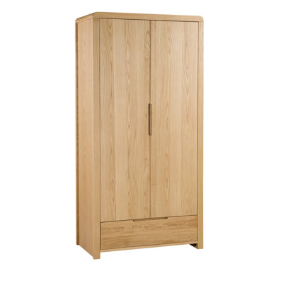 Bruner 2 Door Solid Wood Wardrobe