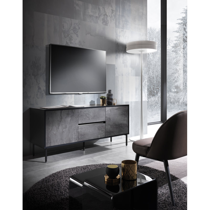 McEwensville 160cm Sideboard, Black, Cement