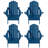 HDPE Adirondack Foldable Chair Wood Texture With Cup Holder(Set Of 4)-684981173