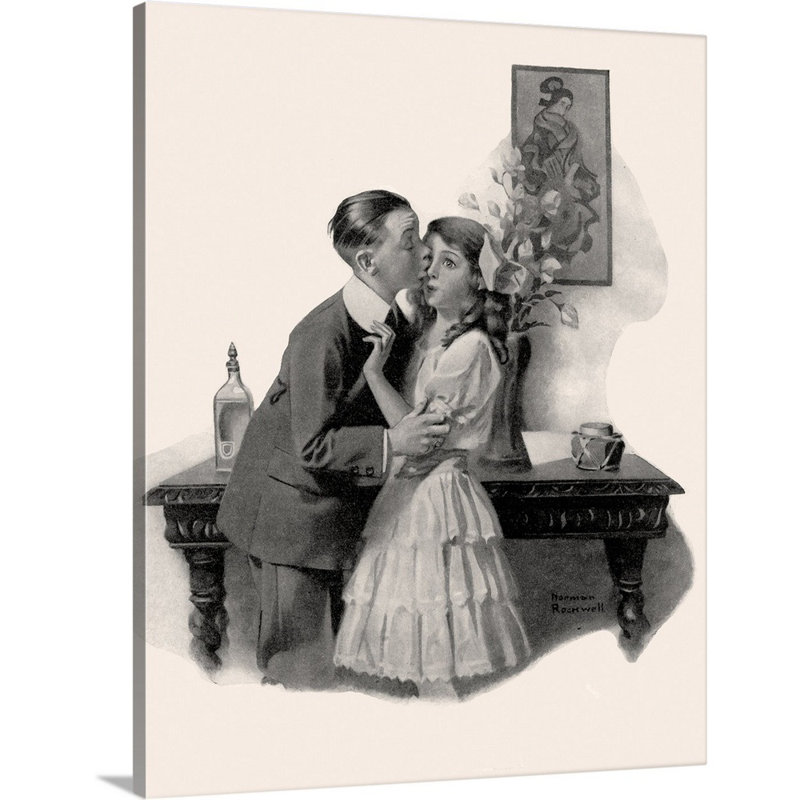 Art mural sur toile Courting, Toile tendue, H 30 po x l 24 po x P 1,25 po