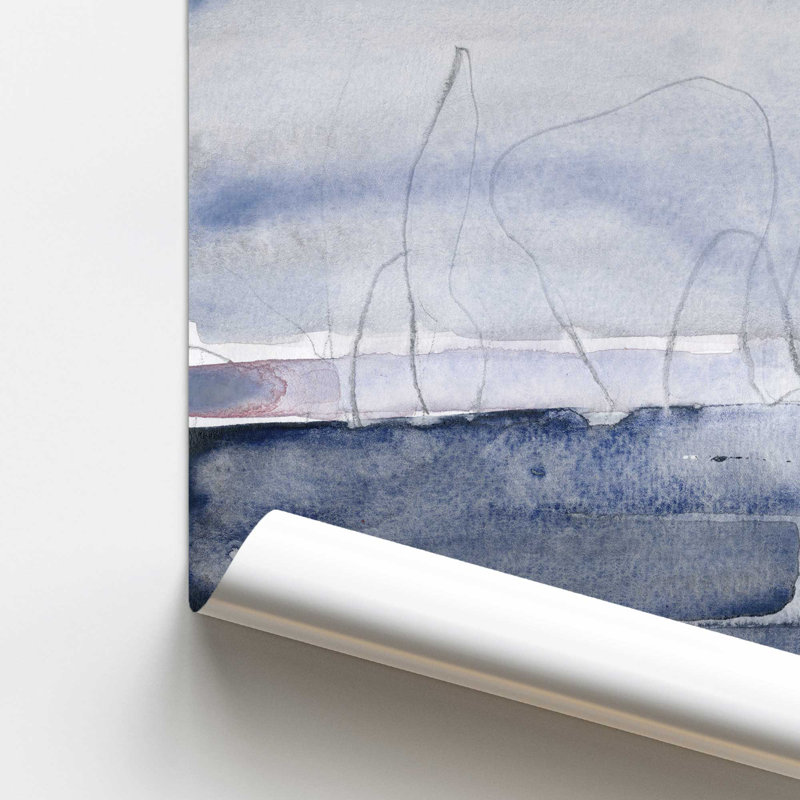 Indigo Drift, ensemble de 2 reproductions d'art, 20 po x 20 po, Sans cadre