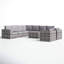 Caron Wicker Fully Assembled 8 - Person Seating Group with Cushions