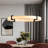 1-Matte black LED iron pendant light