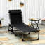 Fauteuil de bronzage inclinable à 6 niveaux pour le jardin - rembourré, pour plage, jardin, patio, piscine, siège de camping rembourré, pliable, piscine