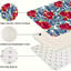 Blue Red Floral Kitchen Mats, 2 Pcs, for Kitchen & Entryway