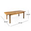 Table en bois avec fonction extensible, design rustique pour l'extérieur en bois, détail