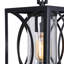 1 suspension DEL extérieure à 1 lumière, verre transparent noir brossé, culot E26, pour endroits humides (lot de 1)