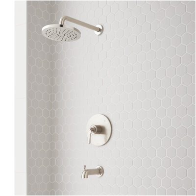 Gunther Pressure Balance Tub and Shower System - Brushed Nickel