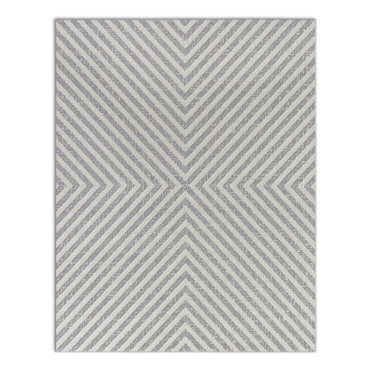 Cream/Grey Indoor/Outdoor Rug