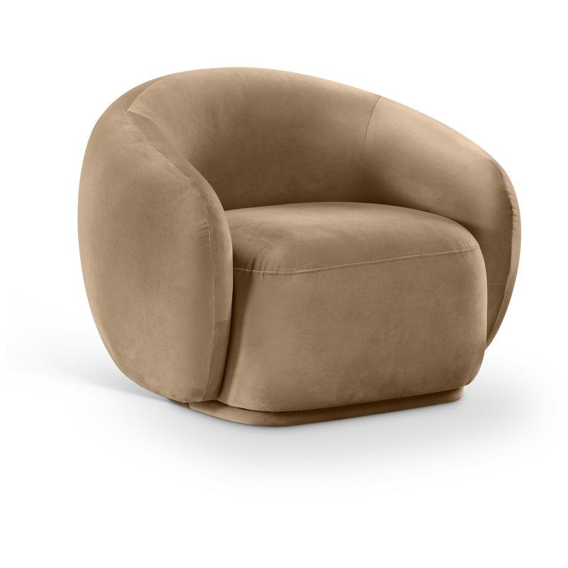 Emery Velvet Chair, Beige Velvet