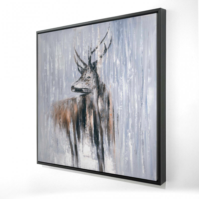 «Deer In The Forest By A Rainy Day» sur toile
