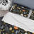 Meadow Yellow And Black Floral Pattern I Box Stitch Floral Duvet Cover-840353933