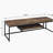 Weathered Oak and Black 1-Layer TV Cabinet