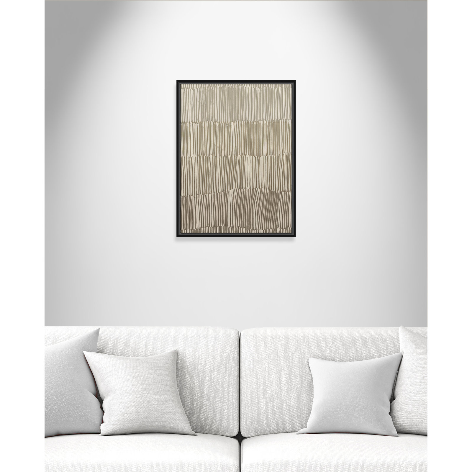Linear Calm II Print by , 25.5" H x 19.5" W, Black Floater