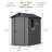 4 ft. W x 6 ft. D Plastic Storage Shed with Floor, Resin Shed with Window and Lockable Door-101319719
