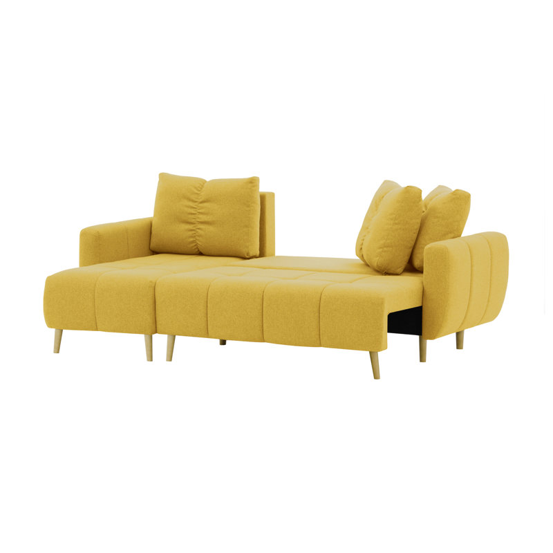 Hollaway 4 Seater Sofa Bed, Yellow