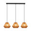3 - Light Rattan Farmhouse Bohemian Pendant