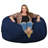  4000 (4 ft.): Teen, Adult Bean Bag Chair, Navy Suede-953251230-972704459