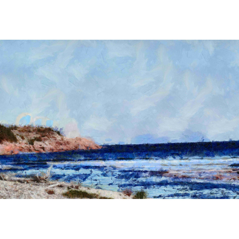 «Painted Blue Beach», reproduction sur toile tendue, H 12 po x l 18 po