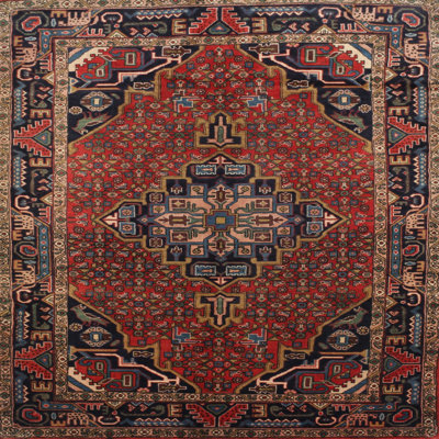 Tapis traditionnel rouge / noir / gris