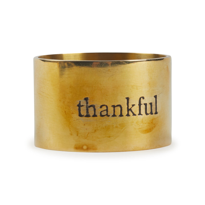 Rond de serviette estampé Grateful