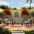 All-Weather 4-Piece Modern Metal Patio Furniture Set,  5-Seat Conversation Sofa With Thick Light Gray Cushions & Black Frame And Coffee Table-1340101345