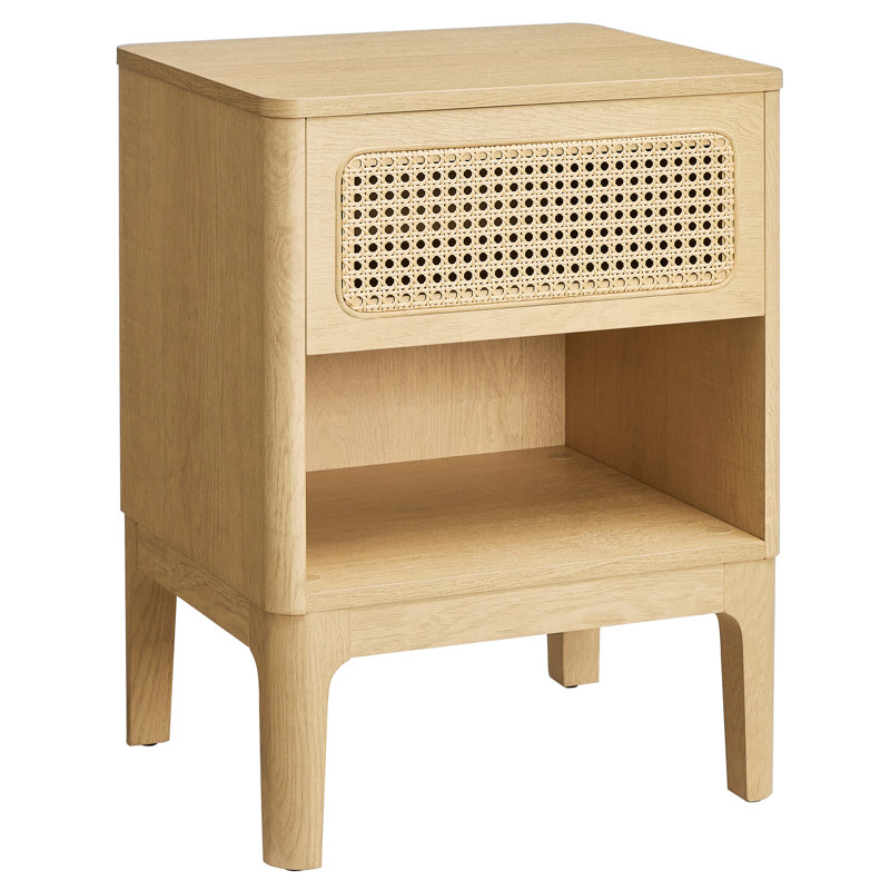 Aljoscha 45cm W Manufactured Wood Bedside Table