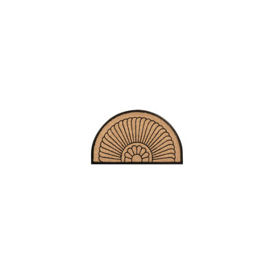 Tapis de porte demi-cercle Coco Natural
