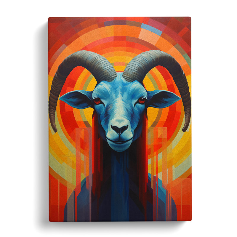 Goat Constructivism No.3 - Wrapped Canvas, 76cm H x 50cm W x 3cm D