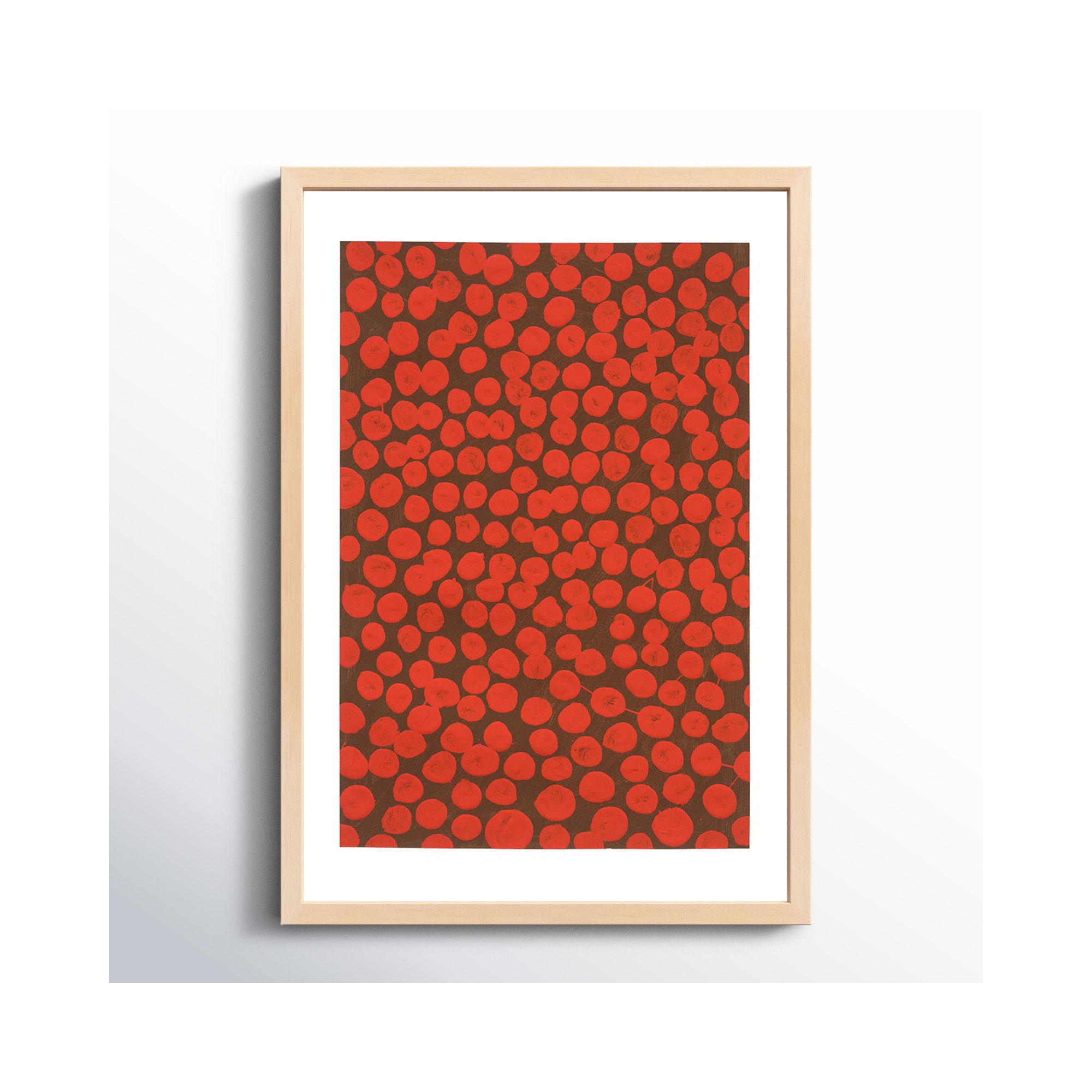Salsa On Brown by Michela Sorrentino, 20" H x 14" W x 1.25" D, Brown