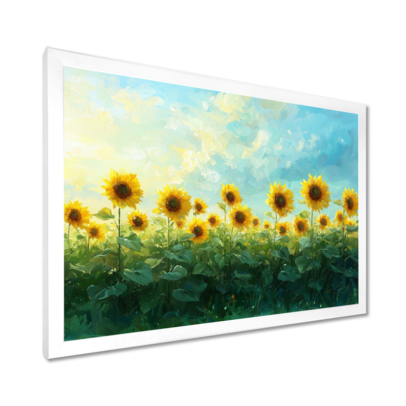 Drawhorn - Floral Wall Art, H 30 po x l 40 po, Blanc, Avec cadre