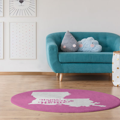 Tapis en poly-chenille rouge baton home