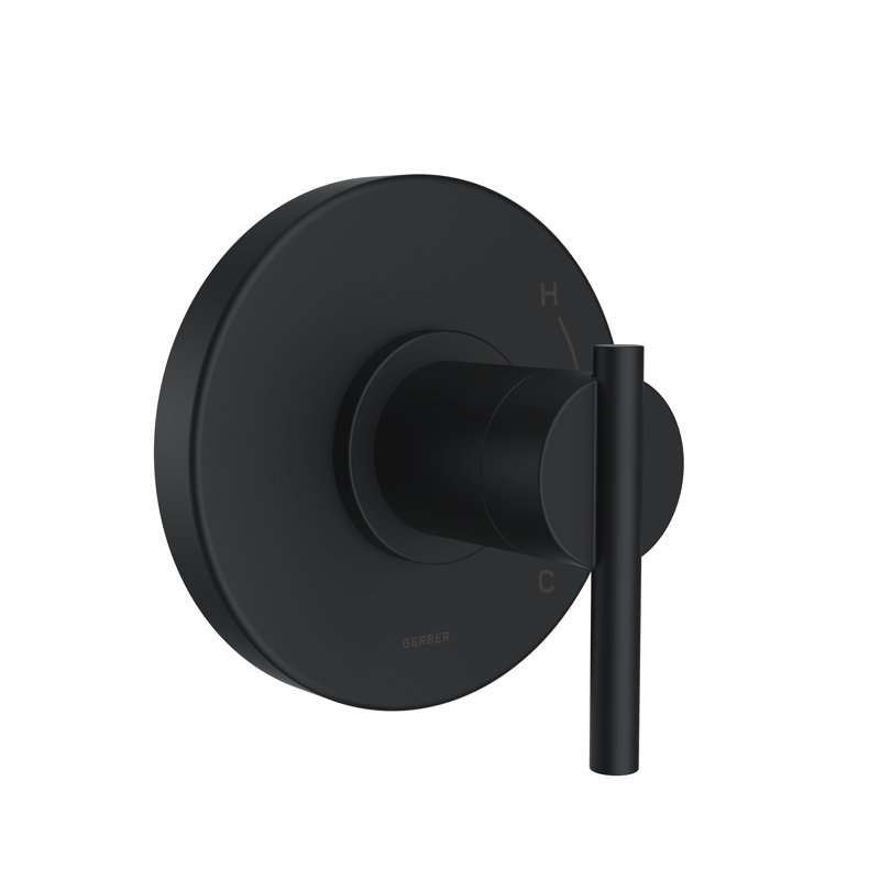Parma 1H Pressure Balance Trim Kit & Treysta Cartridge For Valve Only, Satin Black