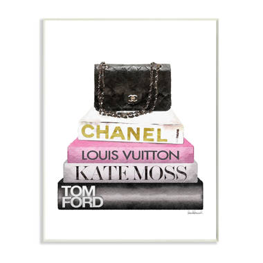 chanel louis vuitton gucci book stack