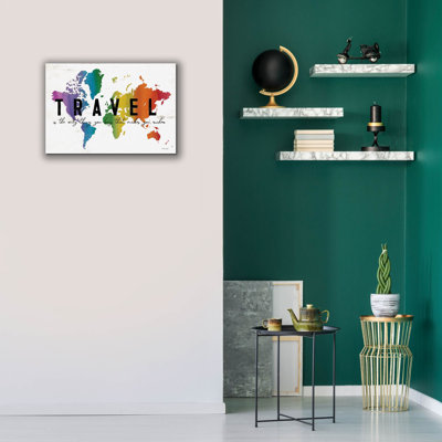 «Travel is the Only chose You Buy» par Cindy Jacobs, art mural sur toile