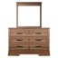 Ensemble commode et miroir en bois 2 pièces Wallasey