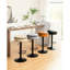 2 tabourets de bar kaki avec hauteur réglable et pivotant à 360 °, rangement inclus pour l'ameublement de 2 fauteuils pivotants en cuir-621942897