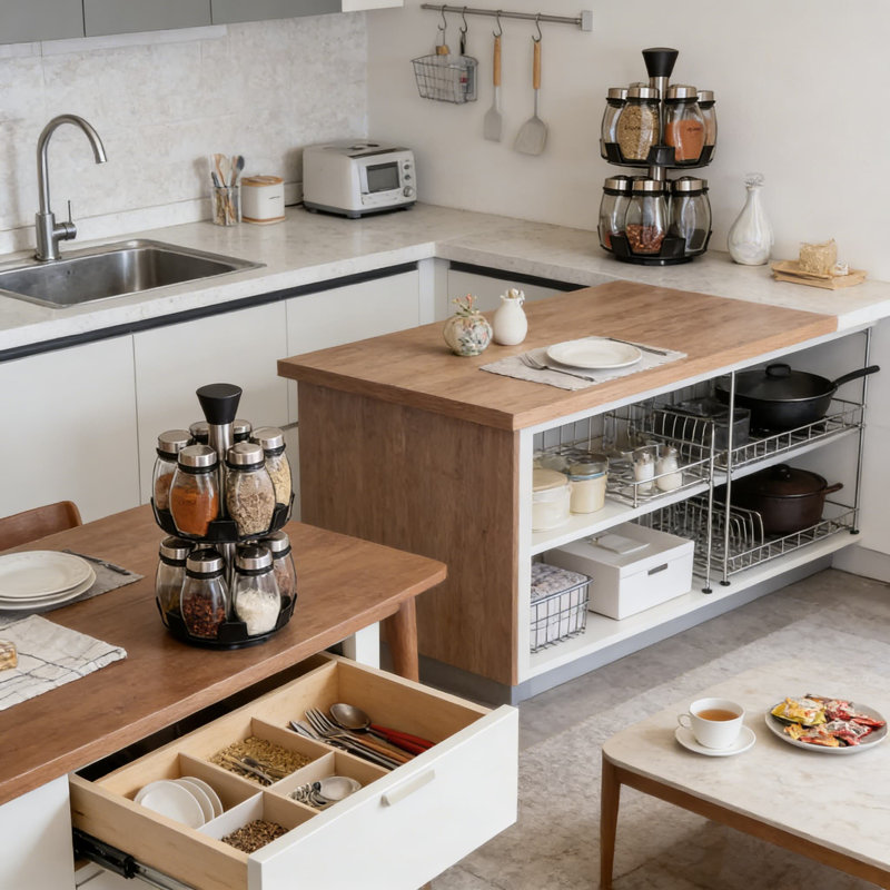 Étagère à épices rotative avec 12 pots vides, tour de rangement pour épices de comptoir rotative à 360 degrés, porte-épices à rotation compacte et organisateur de bouteilles d'assaisonnement