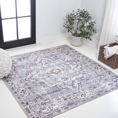 Tapis gris / mauve Didim Boho Medallion