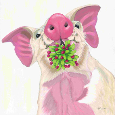 " Christmas Pig " Painting Print