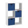 Decorative 6 Cube Bookcase With Fabric Bins