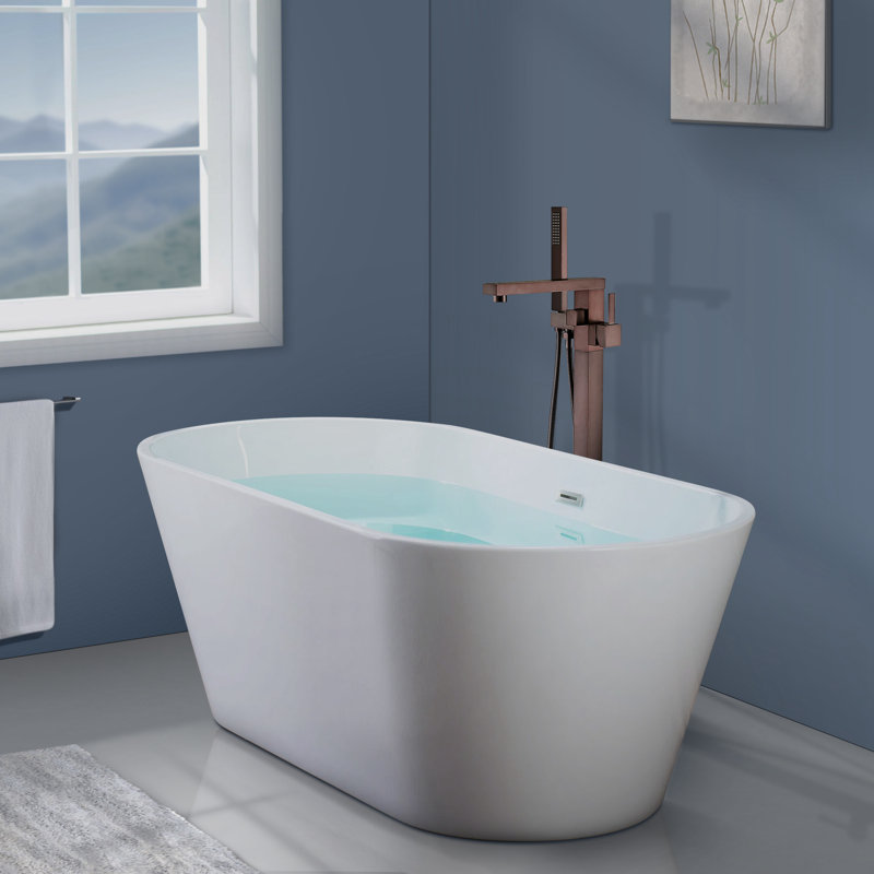 Oil Rubbed Bronze Freestanding Bathtub Faucet with Hand Shower