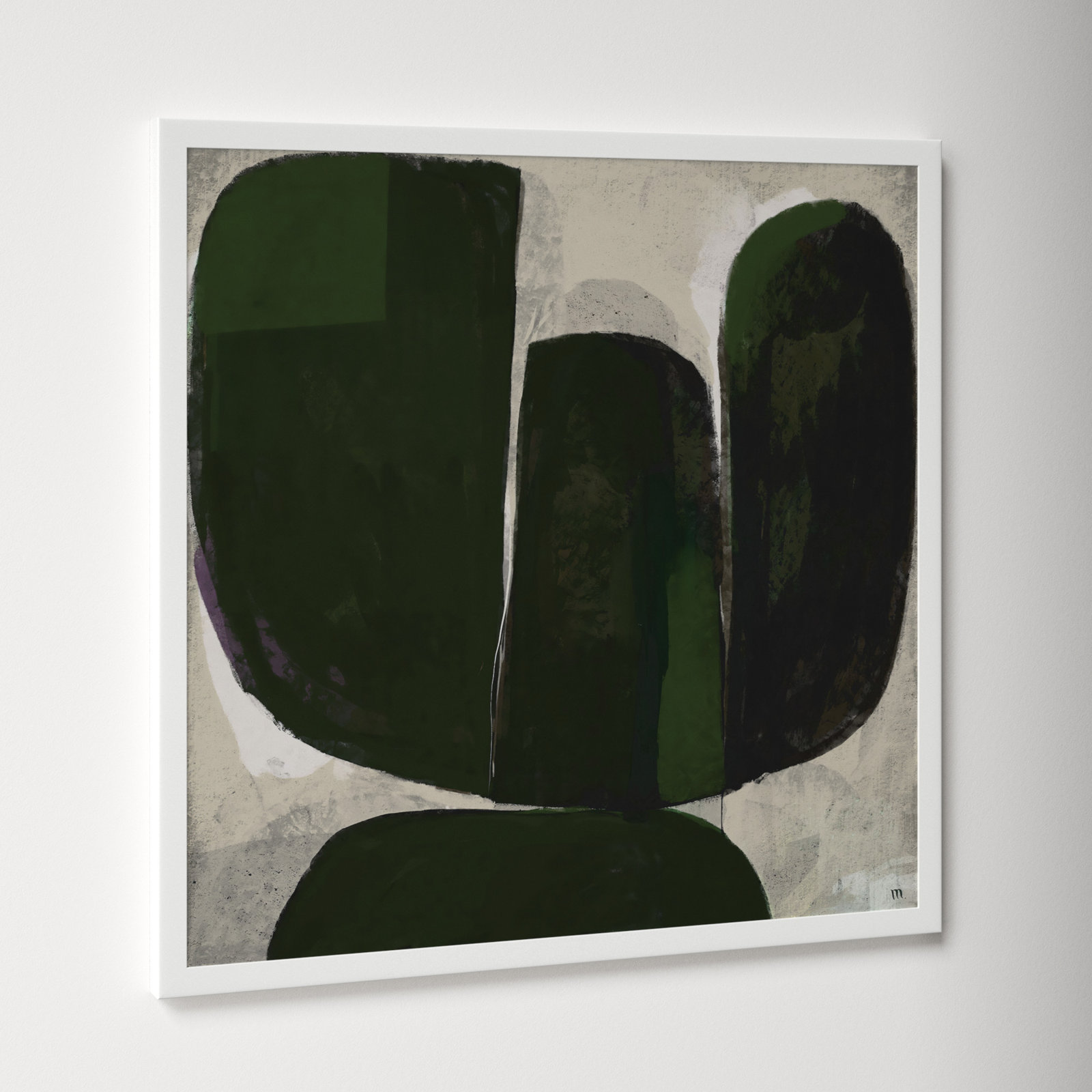 Vanessa "Succulent No. 6" Print, 30" H x 30" W x 1.25" D, White