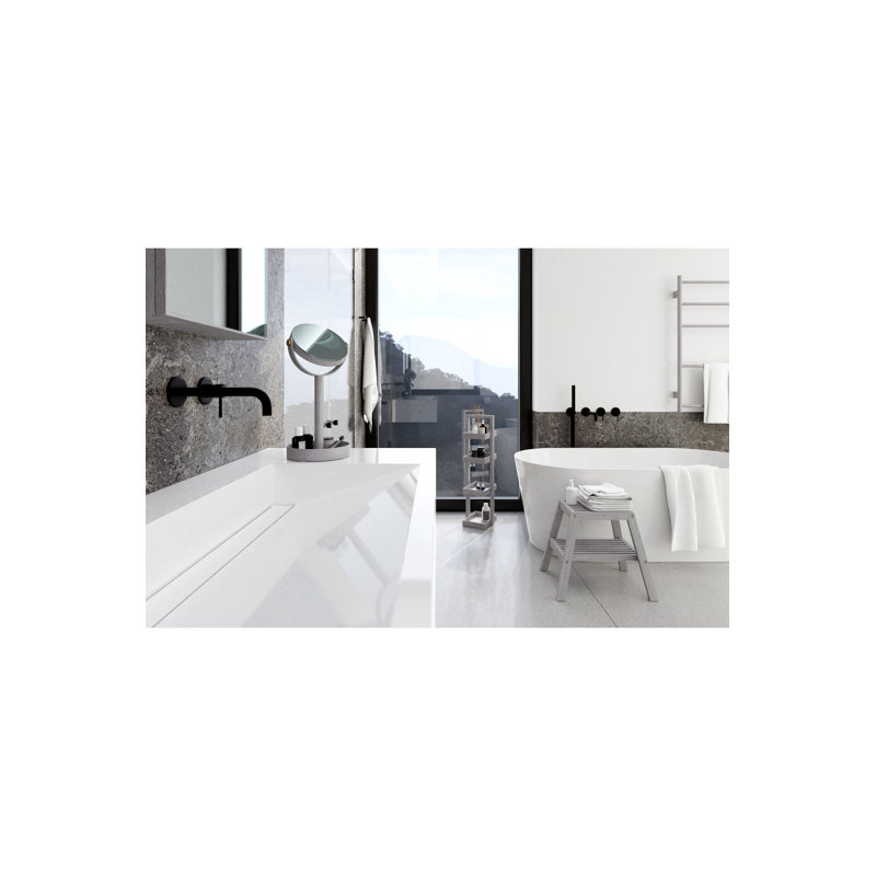 Slimline 18'' W Mirrored Medicine Cabinet, Oyster White