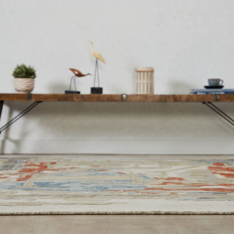 Hargun Mist Wool Handcrafted Area Rug, Runner 2'6" x 10'