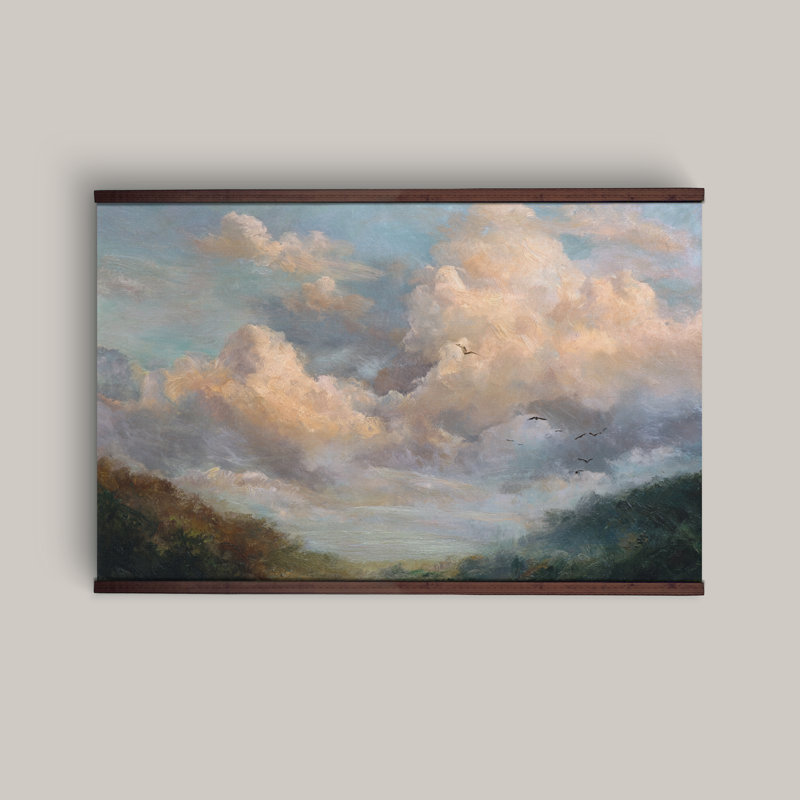 Art mural paysage - toile encadrée ciel, H 40 po x l 60 po