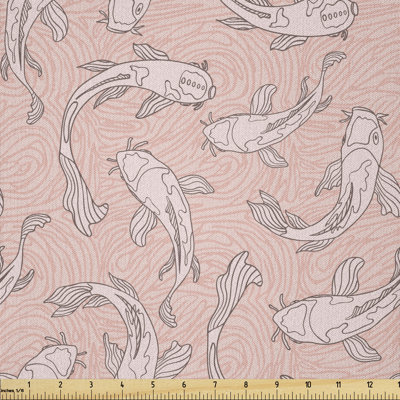 Deandray Koi Fish Swimming Multi-Purpose Fabric