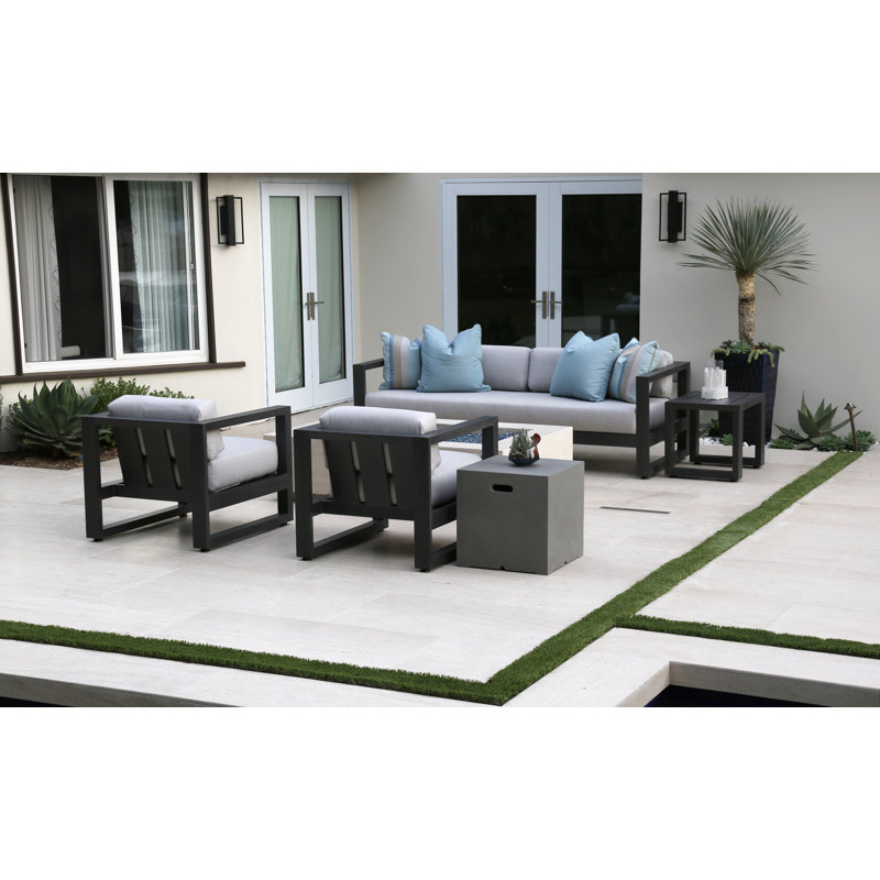 Redondo Outdoor Lounge Chair, Cast Silver Sunbrella®