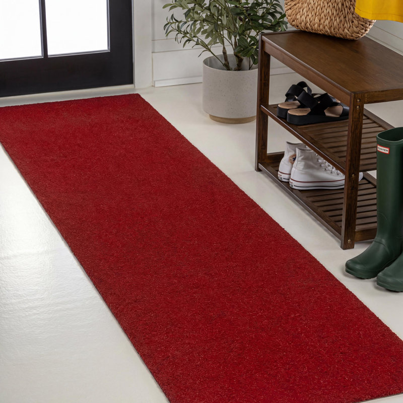Tapis d'intérieur / extérieur Kalonni, L 36 po x L 72 po, Rouge