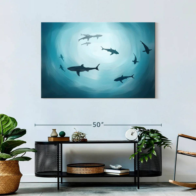 Shark Silhouette, 30" H x 45" W